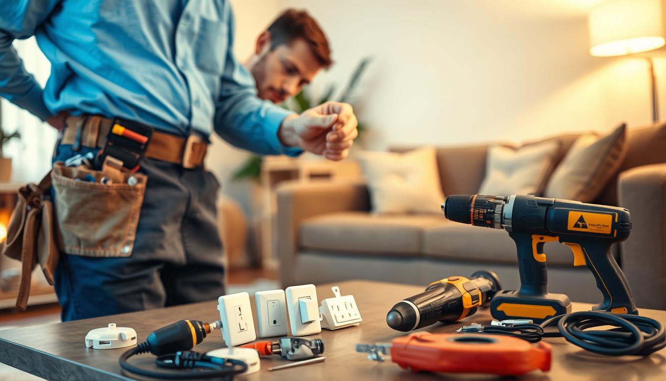 small electrical repairs like light switches or plug points