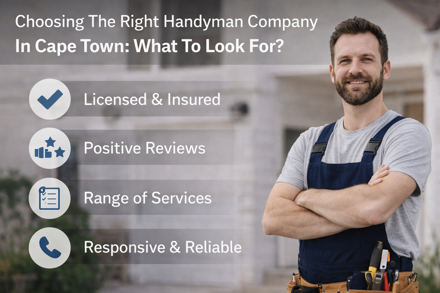 Choosing The Right Handyman Company In Cape Town: What To Look For?